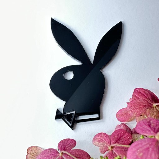 Playboy králičia hlava pre sexi chlapa pre chlapca PLEXI dekor, čierna