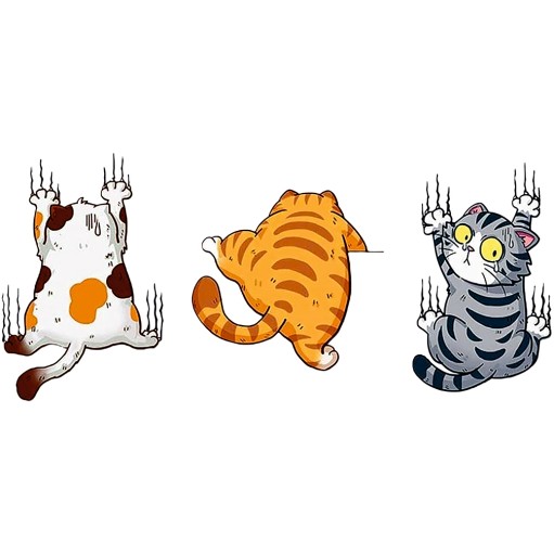 NÁLEPKA NA AUTO VTIPNÉ SÚPRAVY CATS Kitties CLAWS 15x33 TLAČ