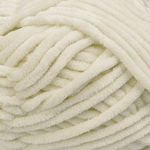 Hustá plyšová priadza Opus Natura Aksamitek č. 226 - CREAM ecru
