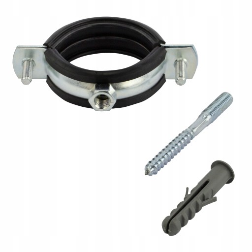 Kovová montážna svorka s gumou 113-118mm 4''