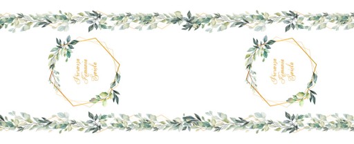 Communion Table Runner Listy Eukalyptový hostiteľ Obrus Communion Hexagon
