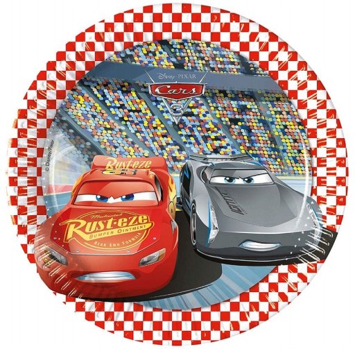 Papierové tanieriky Cars 3 Cars Birthday 8 ks.