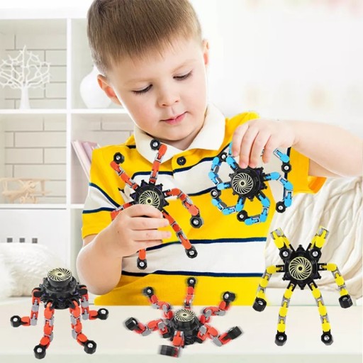 ANTISTRESOVÁ SENZORNÁ HRAČKA NA MONTÁŽ ROBOTOV FIDGET SPINNER