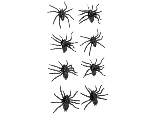 Halloweenska dekorácia Pavúky - 8 ks