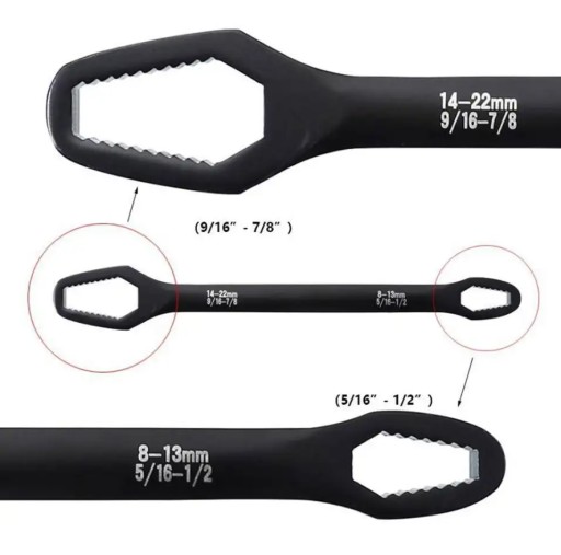 UNIVERZÁLNY KRÚŽKOVÝ KĽÚČ PALEC METRICKÝ TORX 8-22 MM