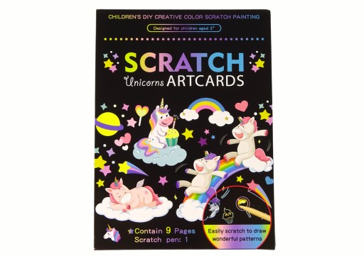 Omaľovánka Jednorožce Scratch pre deti