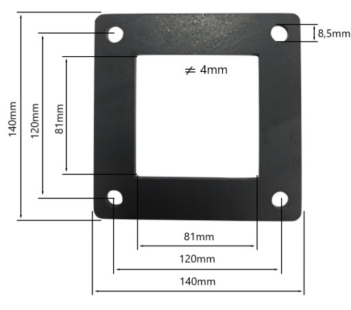Montážna značka, veľký stĺpik 80x80 list