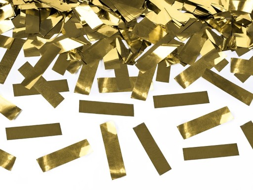 KONFETTIOVÁ STRÚĽKA ZLATÁ METALICKÁ SVADOBNÁ SILVESTER NARODENINY 60 CM
