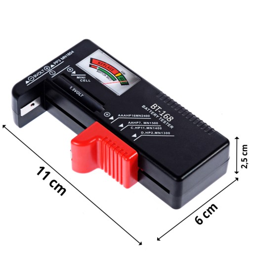 AA AAA R14 TESTER BATERIE METER