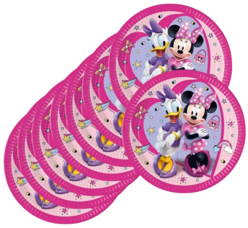 Minnie Mouse narodeninové taniere 23 cm 8 kusov