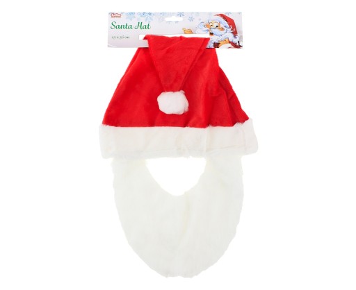 Čiapka Kostým Santa Claus s bradou Santa Claus Christmas Star Christmas
