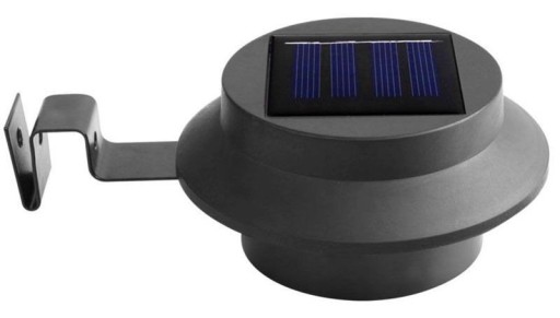 solárna lampa 3 LED NÁSTENNÁ LAMPA čierna závesná P-104