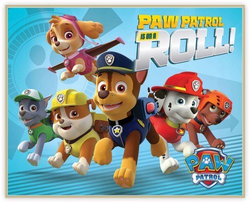 Plagát Paw Patrol Paw On a Roll 50x40 cm