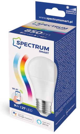 E27 9W RGB CCT LED žiarovka + White Smart WiFi TUYA