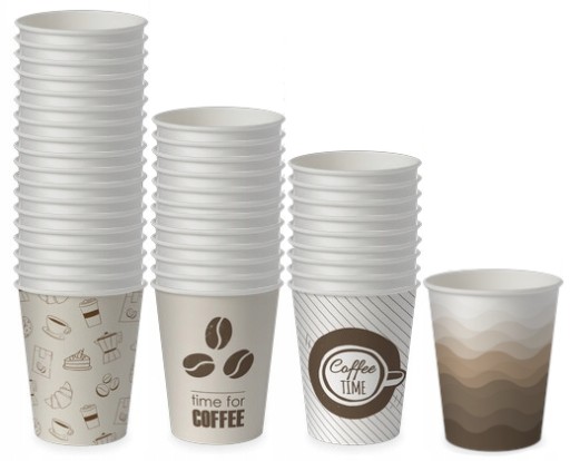 PAPIEROVÉ ŠÁLKY NA KÁVU HORÚCE A STUDENÉ NÁPOJE 250ml JEDNORÁZOVÉ ŠÁLKY