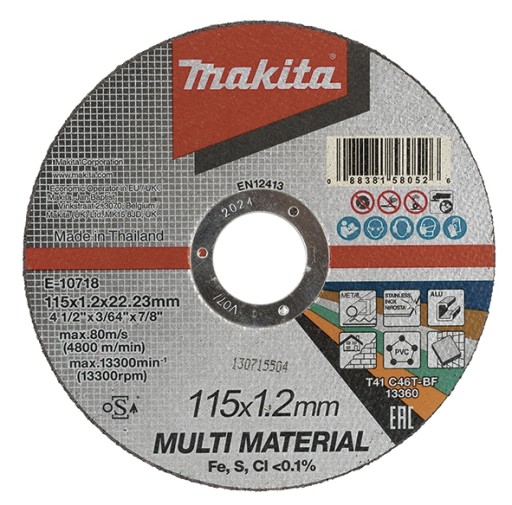 Univerzálny rezací kotúč Makita 115x22,23x1,2mm