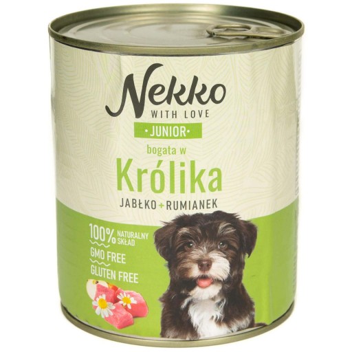 NEKKO Junior krmivo pre psov pre šteňatá králikov 800g