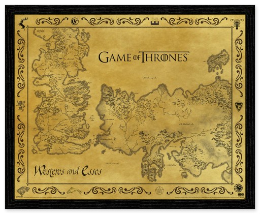 Plagát Game Of Thrones Mapa Westerosu 50x40 cm