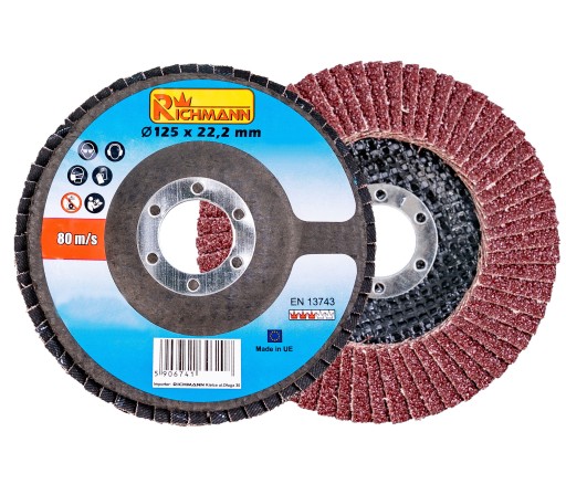 BRÚSNY KOTÚČ S KLAPKAMI 125mm P60 RICHMANN KO