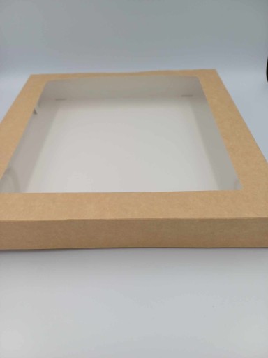 SUSHI CAKE CATERING BOX 26x26x5 cm eko kraft okienko