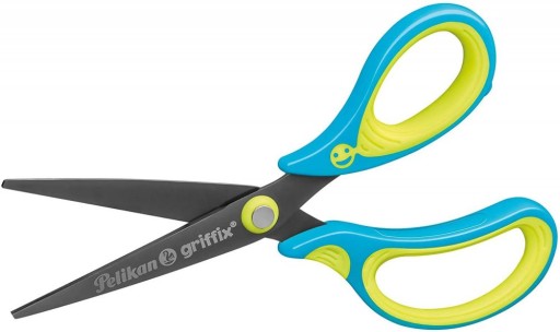 Titánové školské nožnice 14,5cm, ergonomické pre pravákov Pelikan