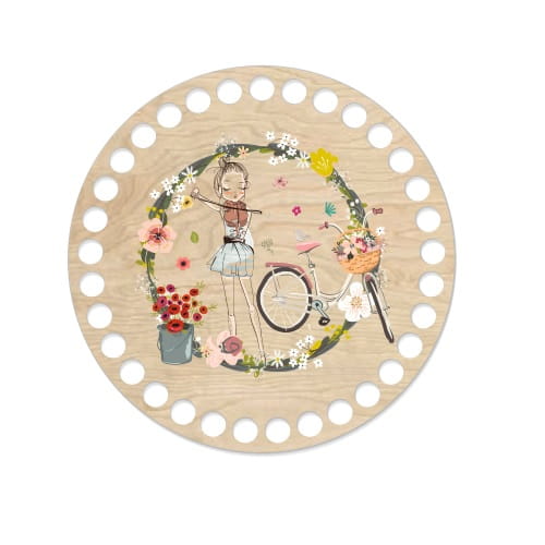 BSZ761-UV Podstavec košíka s potlačou - 15cm - huslista