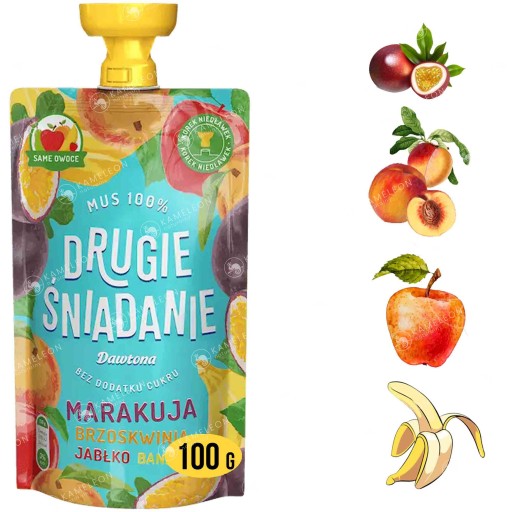 Dawtona DRUHÉ RAŇAJKY OVOCNÁ MUŠA 100% MUŠENKA BROSKYŇA bez cukru 100G