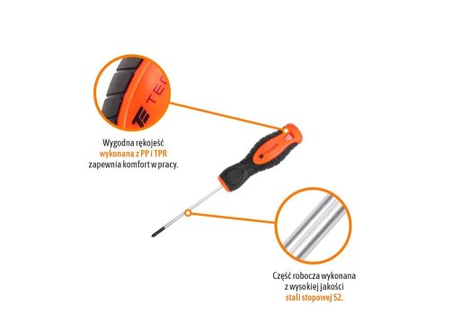 Skrutkovač Phillips PH 0x75mm skrutkovač s magnetickou špičkou TEGER