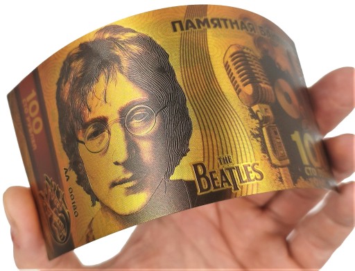Krásna zberateľská bankovka Johna Lennona Beatles