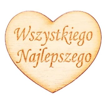 Drevené SRDCE s nápisom HAPPY BIRTHDAY 3 cm pre anjelika, 5 kusov