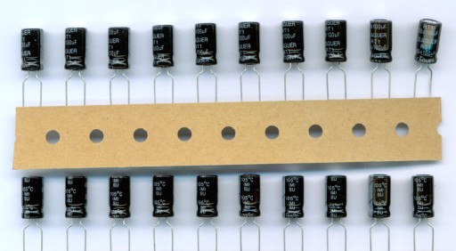 100uF 35V 100 µF 35 V LEAGUER (20 KS) ELEKTROLYTICKÝ KONDENZÁTOR