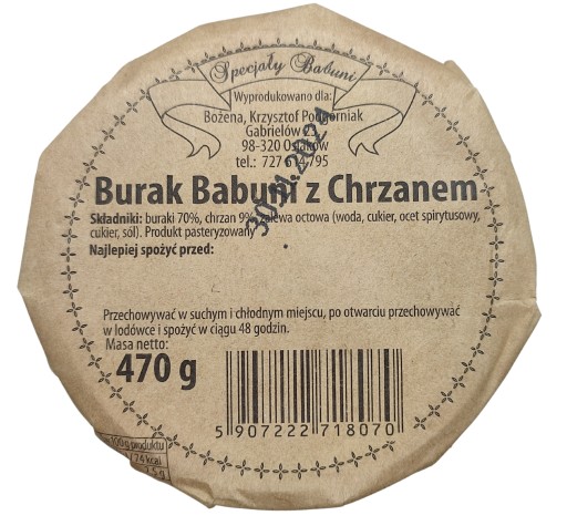 Babičkina cvikla s chrenom 470g Babičkine špeciality