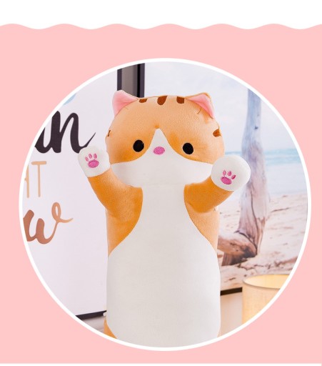DLHÝ MASKOT MASKOT PLYŠOVÝ VANKÚŠ PRE MAČKU 50cm XXL