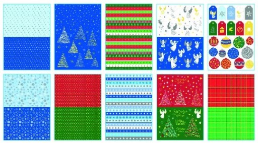 VIANOČNÝ A4 Happy Color blok 10 listov 150 g/m²