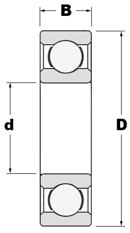 Guličkové ložisko 6001 2RSR ZVL 12x28x8 2RS RS GUMA