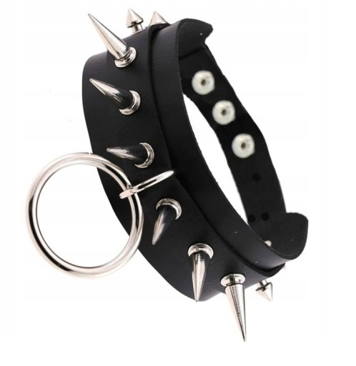 ČIERNA EKOKOŽENKA CHOKER BDSM GOTHIC PUNK GOLIER