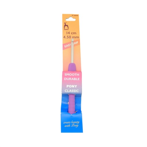 Ergonomický háčik na háčkovanie 4,5 mm PONY #56806 Jednoduché uchopenie