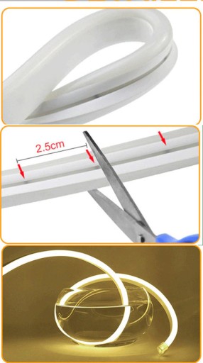 LED pásik 12V vodeodolný 1m NEON ZELENÝ