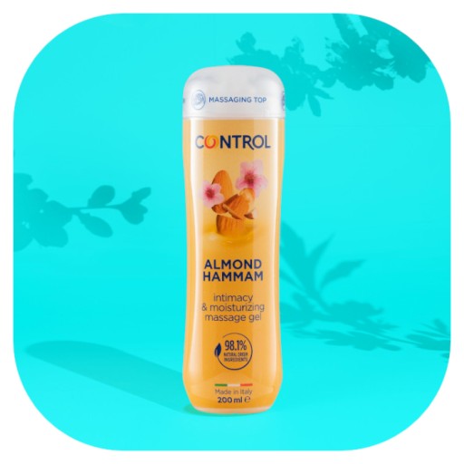 CONTROL MANDĽOVÝ HAMMAM Intímny gél Mandľová aróma 200 ml MASÁŽ HYDRATÁCIA