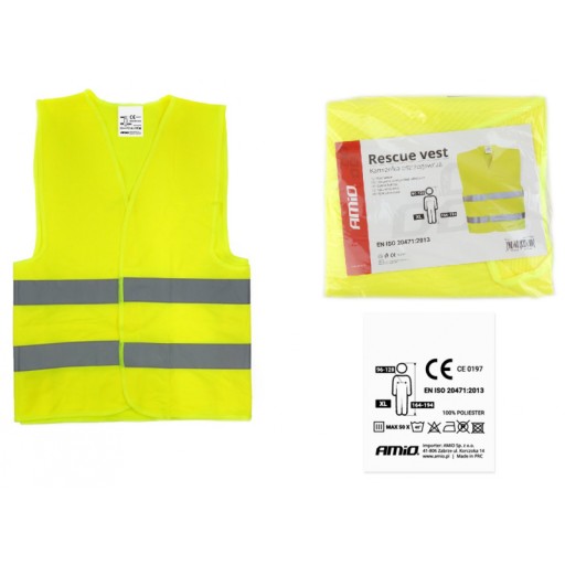 DARČEK ZDARMA # VÝSTRAŽNÁ VESTA ŽLTÁ XL S CERTIFIKÁTOM