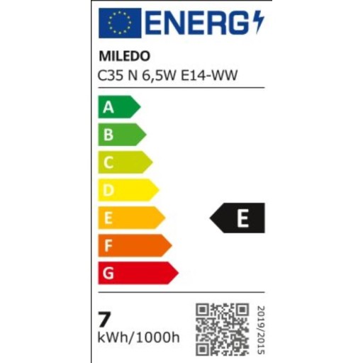 LED žiarovka C35 N 6,5W E14 WW teplá Kanlux