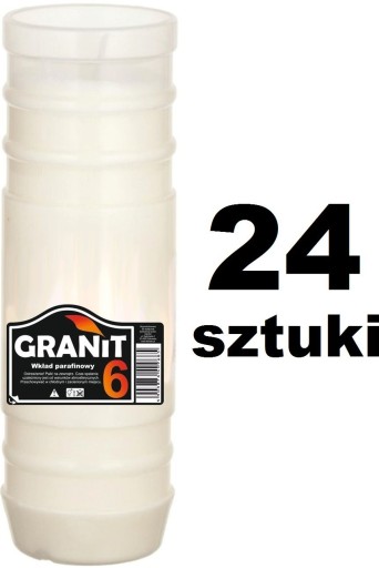 Parafínová vložka na žulové sviečky, 21,5 cm