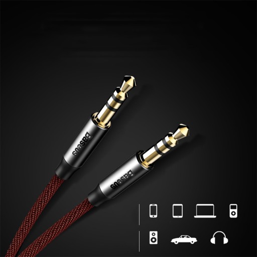BASEUS YIVEN SILNÝ ZVUKOVÝ KÁBEL MINI-JACK JACK-JACK 3,5MM AUX ZÁSTRČKA 100CM 1M