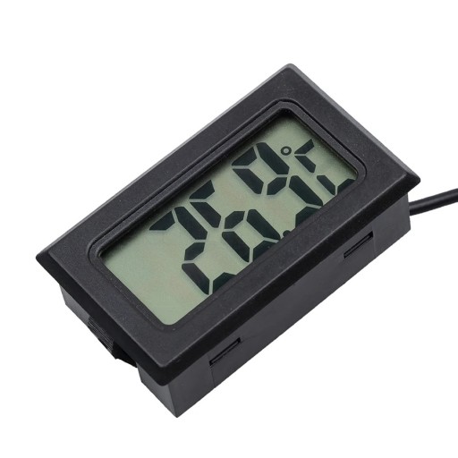 DIGITÁLNY ELEKTRONICKÝ LCD TEPLOMER SO SONDOU na kábli do akvária