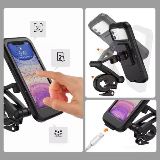 DRŽIAK NA BICYKEL PRE TELEFÓN SMARTFÓN NA RIADITEĽKU VODOtesný MAGNET RW35