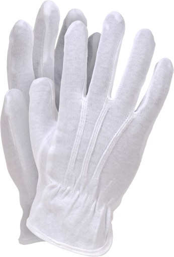 Biele bavlnené spoločenské kozmetické rukavice veľkosť 10 (XL)