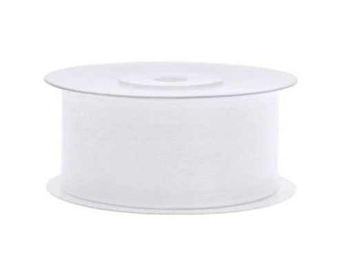 ŠIFÓNOVÁ stuha 38 mm BIELA stuha 25 m