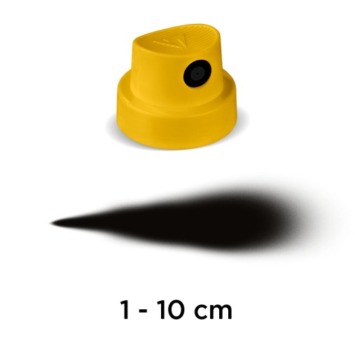 ŽLTÁ ČIERNA TRYSKA 1-10 cm NÁSTREK NA STRIEKANIE