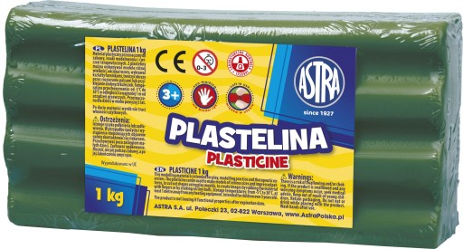 Plastelína 1kg Astra tmavozelená