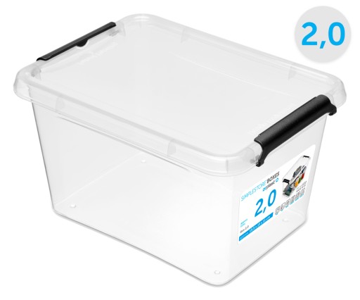 Priehľadná plastová nádoba s krytom 2L Box Organizer Box